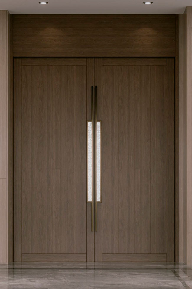 puertas wpc walnut color nuez
